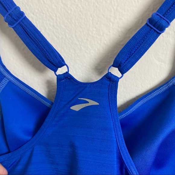 BROOKS Athletic Running Tank Top Racerback Blue Medium - Picture 6 of 9